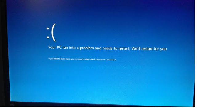 Windows 10 error 0xc00021a